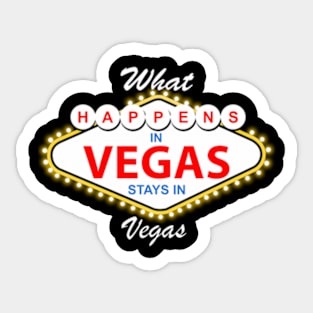 W Happens In Vegas Stays In Vegas Vacation Sticker